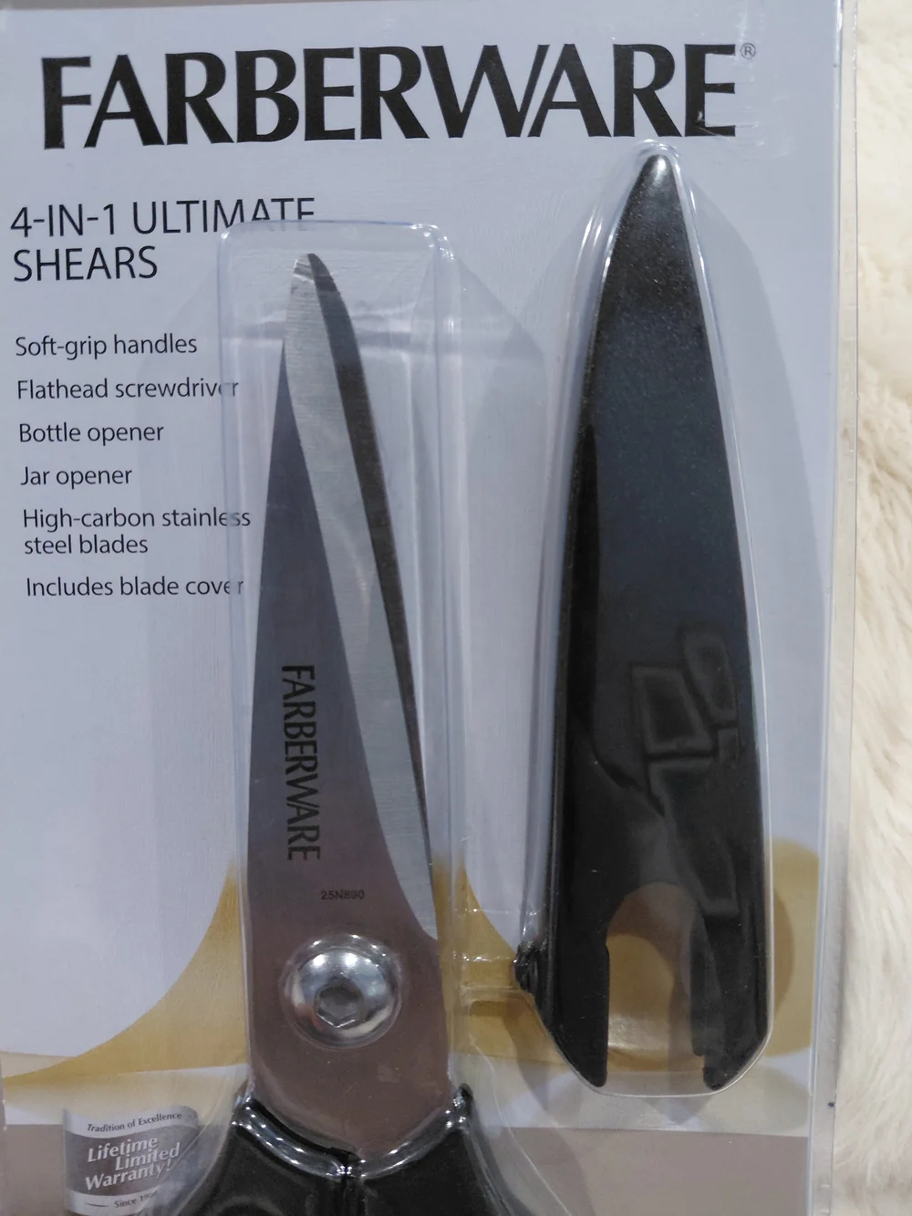 New Farberware 4-in-1 Ultimate Kitchen Shears - Black